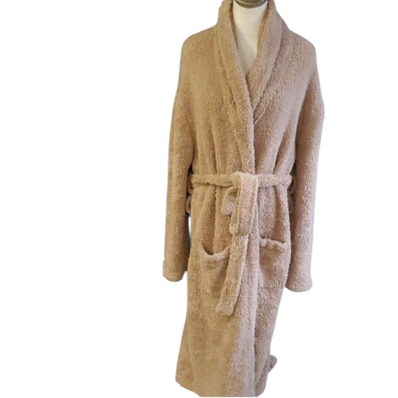 Barefoot Dreams Other - Barefood Dreams Cozy Tan Fleece Long  Robe